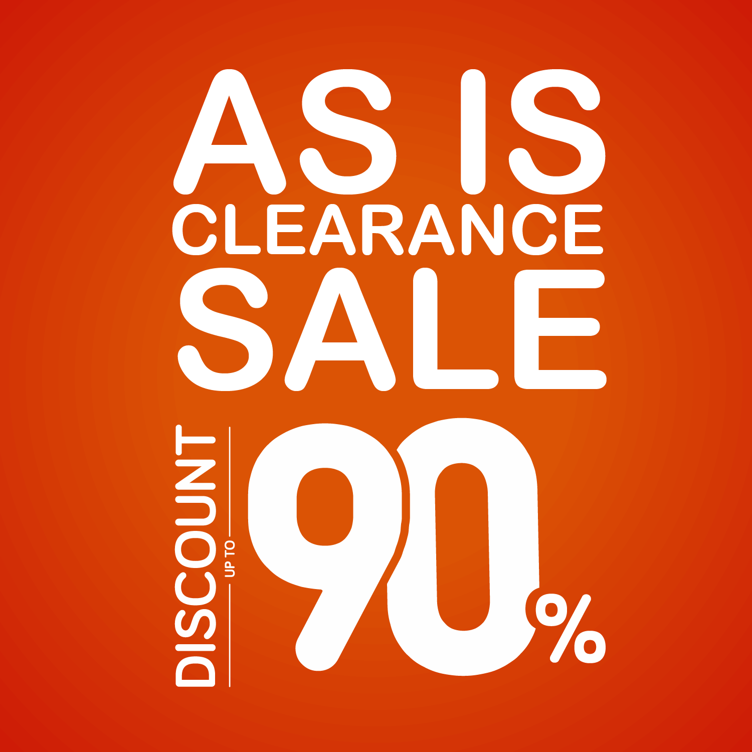 As Is Clearance Sale - up to 90% OFF