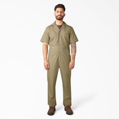 Dickies Men's Short Sleeve Coverall Khaki
