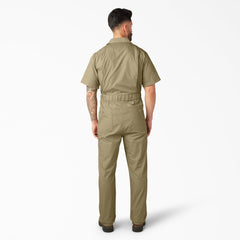 Dickies Men's Short Sleeve Coverall Khaki
