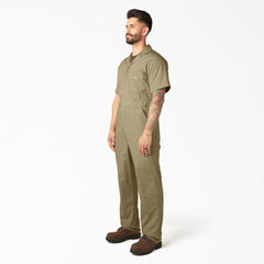 Dickies Men's Short Sleeve Coverall Khaki