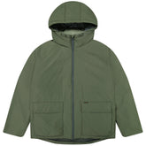LEE Men’s Hooded Short Puffer Jacket Olive Gray – Regular Fit, Recycled Polyester, Water‑Repellent Winter Outerwear