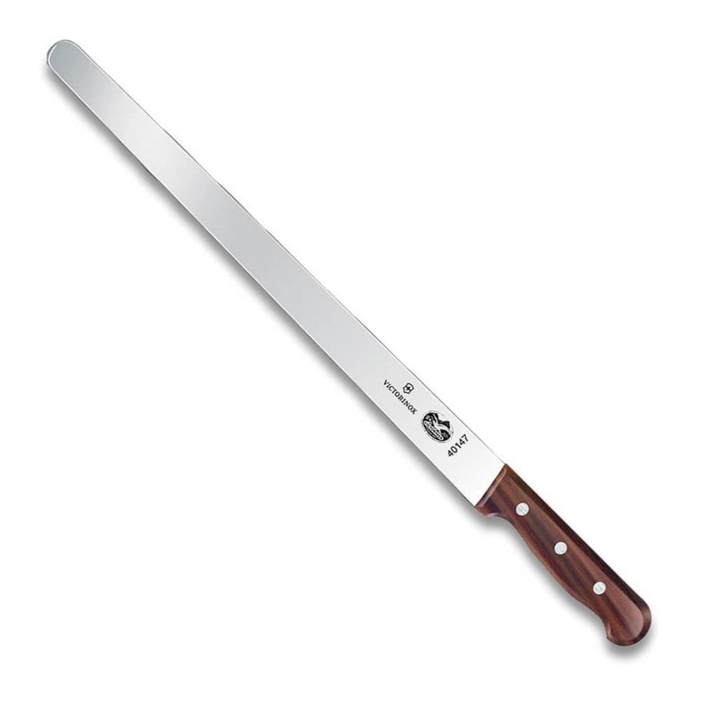 Slicing Knife 36cm Round Plain Edge Wood - 5.4700.36