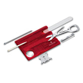 Victorinox Swiss Card Nailcare in red transparent