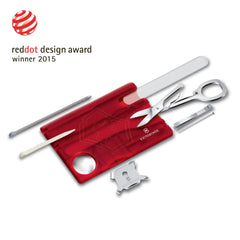 Victorinox Swiss Card Nailcare in red transparent