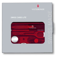 Victorinox Swiss Card Lite in red transparent