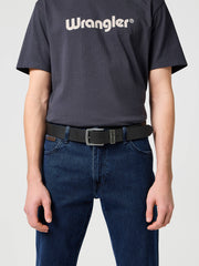 Wrangler Basic Metal Loop Leather Belt for men Black