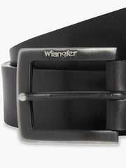 Wrangler Kabel Buckle Leather Belt Black