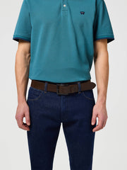 Wrangler Kabel Buckle Leather Belt Brown