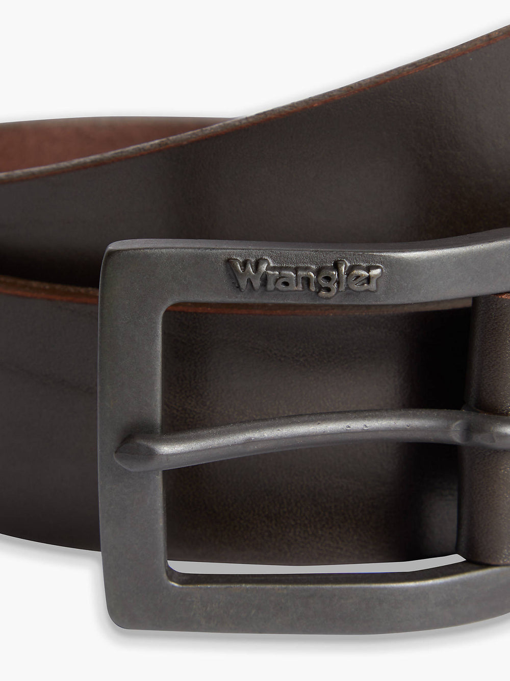 Wrangler Kabel Buckle Leather Belt Brown