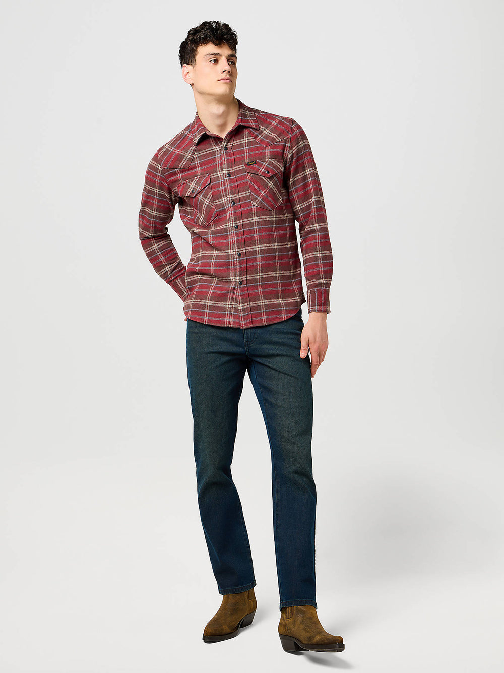 Wrangler Regular Western Shirt Ruby Wine