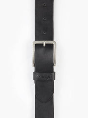 Wrangler Structured Leather Belt Black