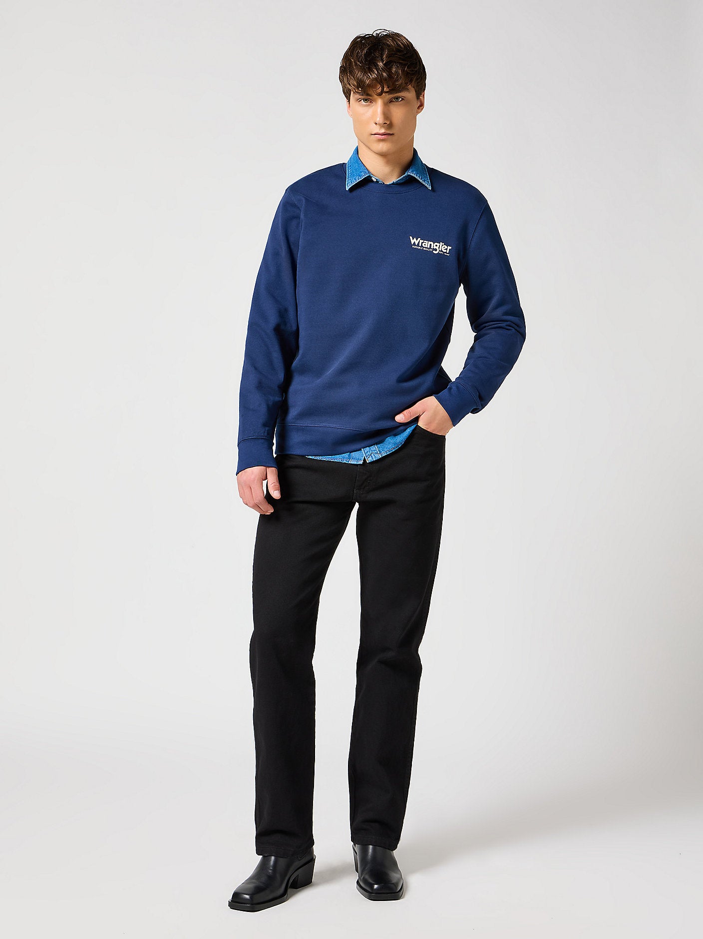 13MWZ Original Cowboy Cut Jean Shadow Black