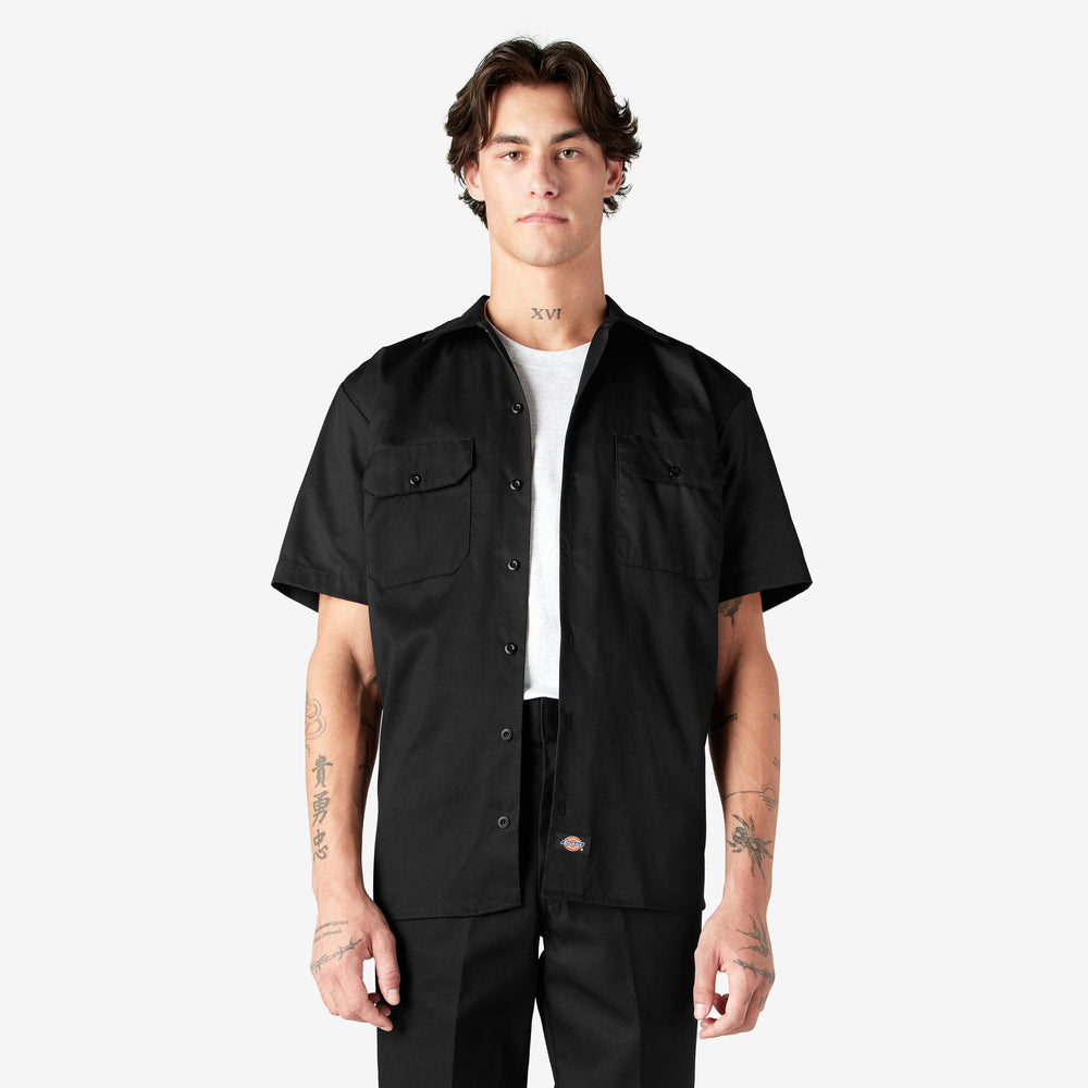 Dickies Men's 1574 Short Sleeve Work Shirt Black
