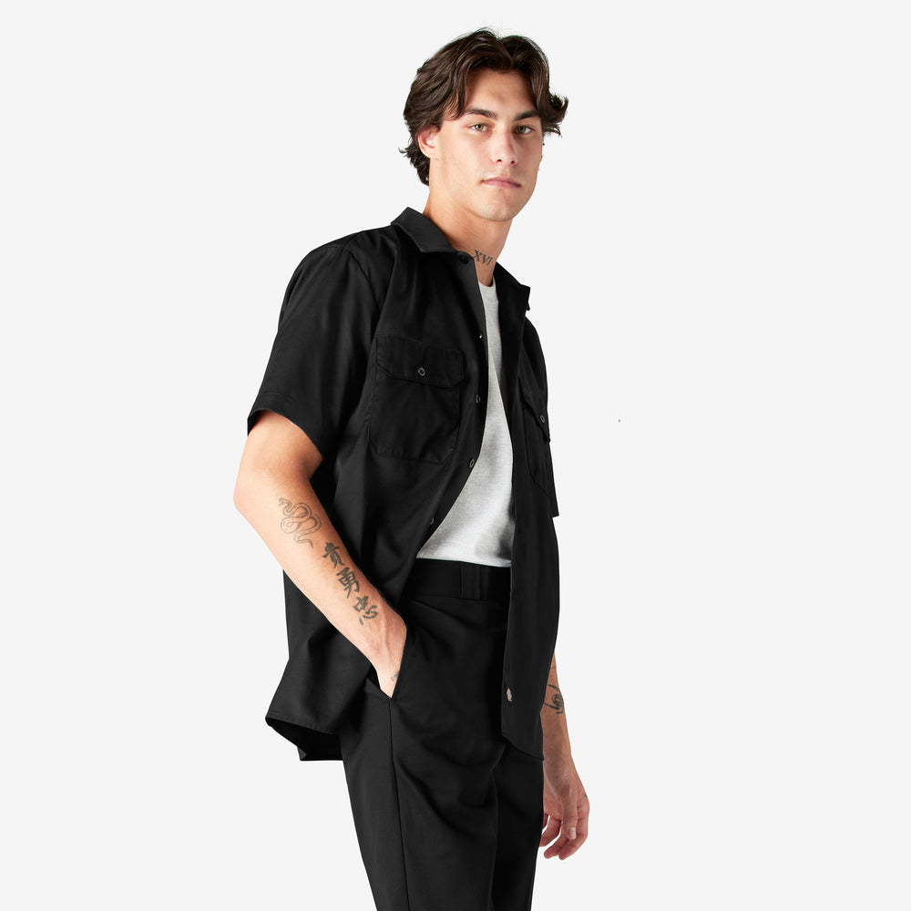 Dickies Men's 1574 Short Sleeve Work Shirt Black