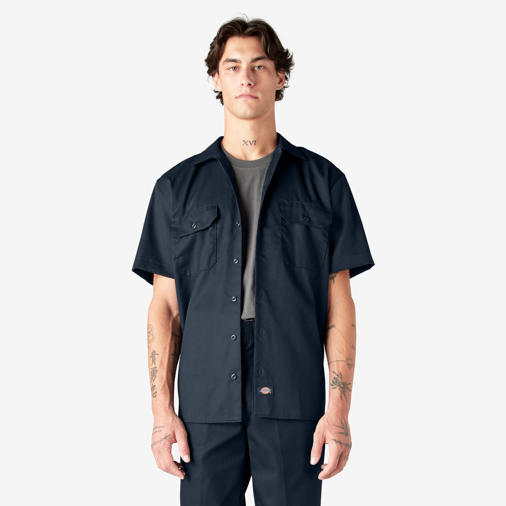 Dickies Men's 1574 Short Sleeve Work Shirt Dark Navy