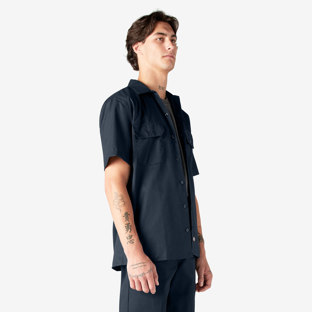 Dickies Men's 1574 Short Sleeve Work Shirt Dark Navy