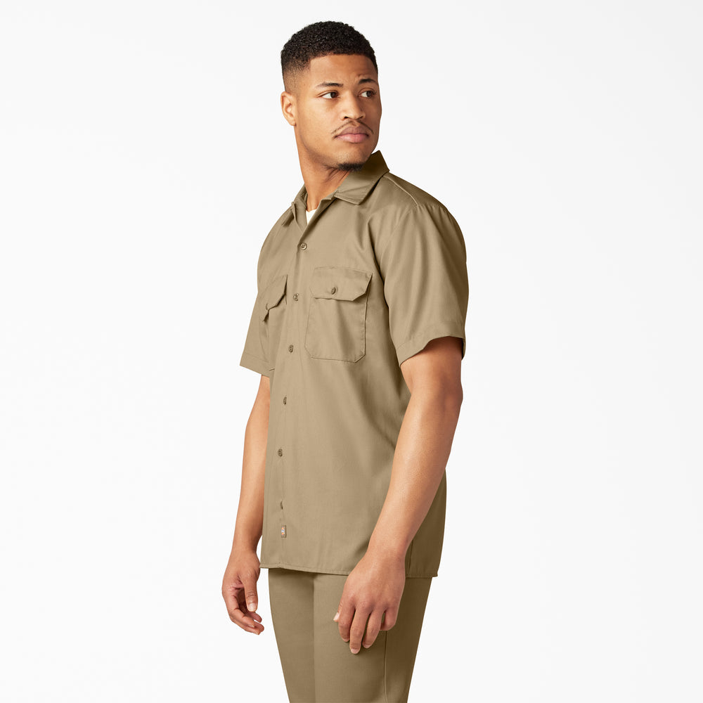 Dickies Men's 1574 Short Sleeve Work Shirt Khaki