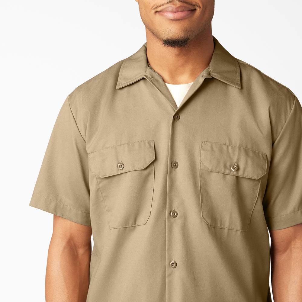 Dickies Men's 1574 Short Sleeve Work Shirt Khaki