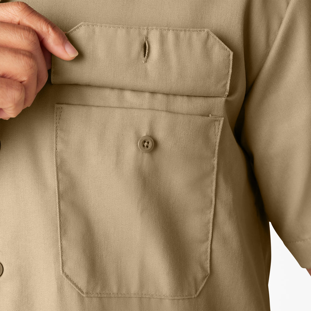 Dickies Men's 1574 Short Sleeve Work Shirt Khaki