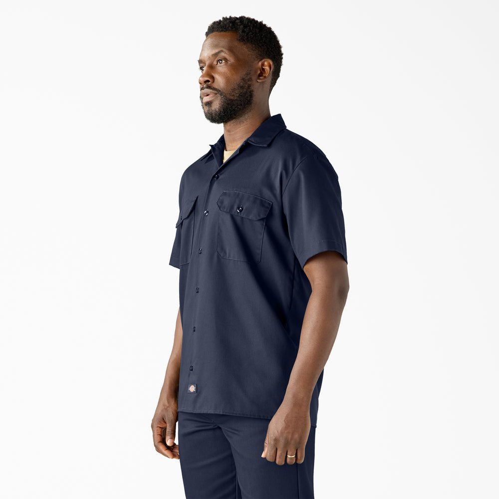 Dickies Men's 1574 Short Sleeve Work Shirt Navy Blue