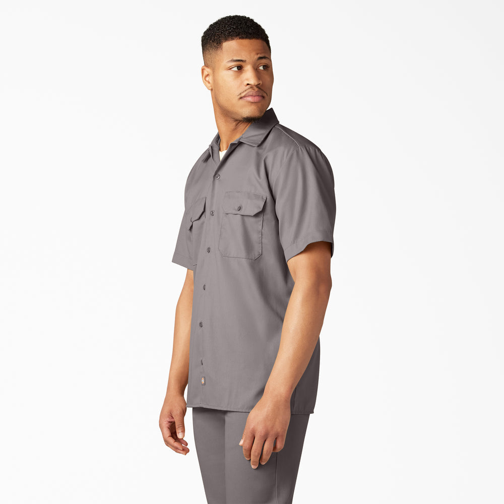 Dickies Men's 1574 Short Sleeve Work Shirt Silver