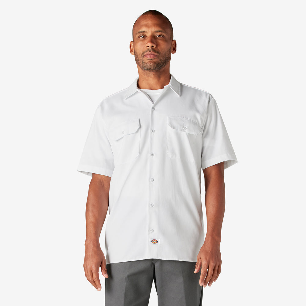 Dickies Men's 1574 Short Sleeve Work Shirt White