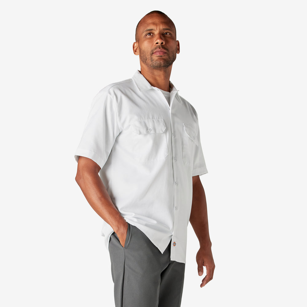 Dickies Men's 1574 Short Sleeve Work Shirt White