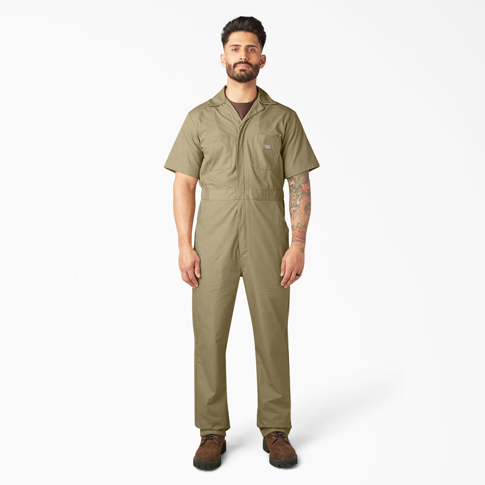 Dickies Men's Short Sleeve Coverall Khaki
