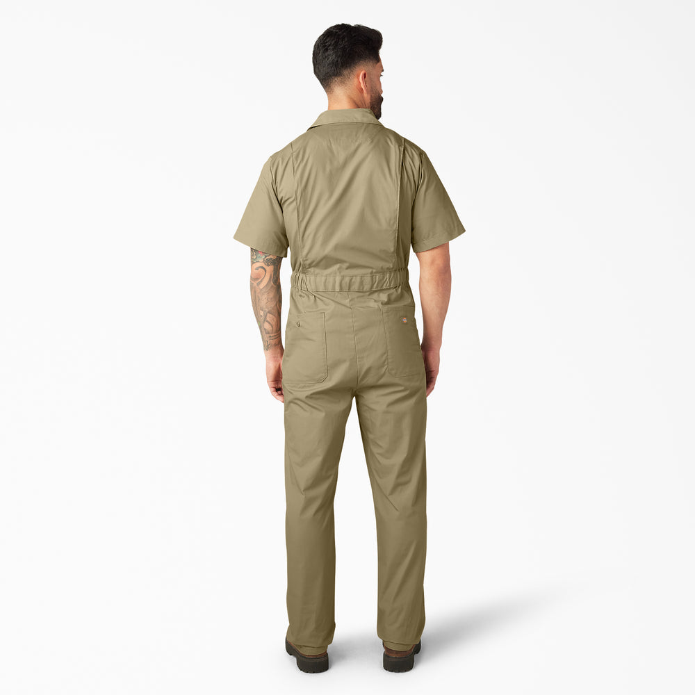 Dickies Men's Short Sleeve Coverall Khaki