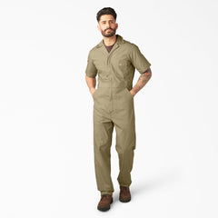 Dickies Men's Short Sleeve Coverall Khaki