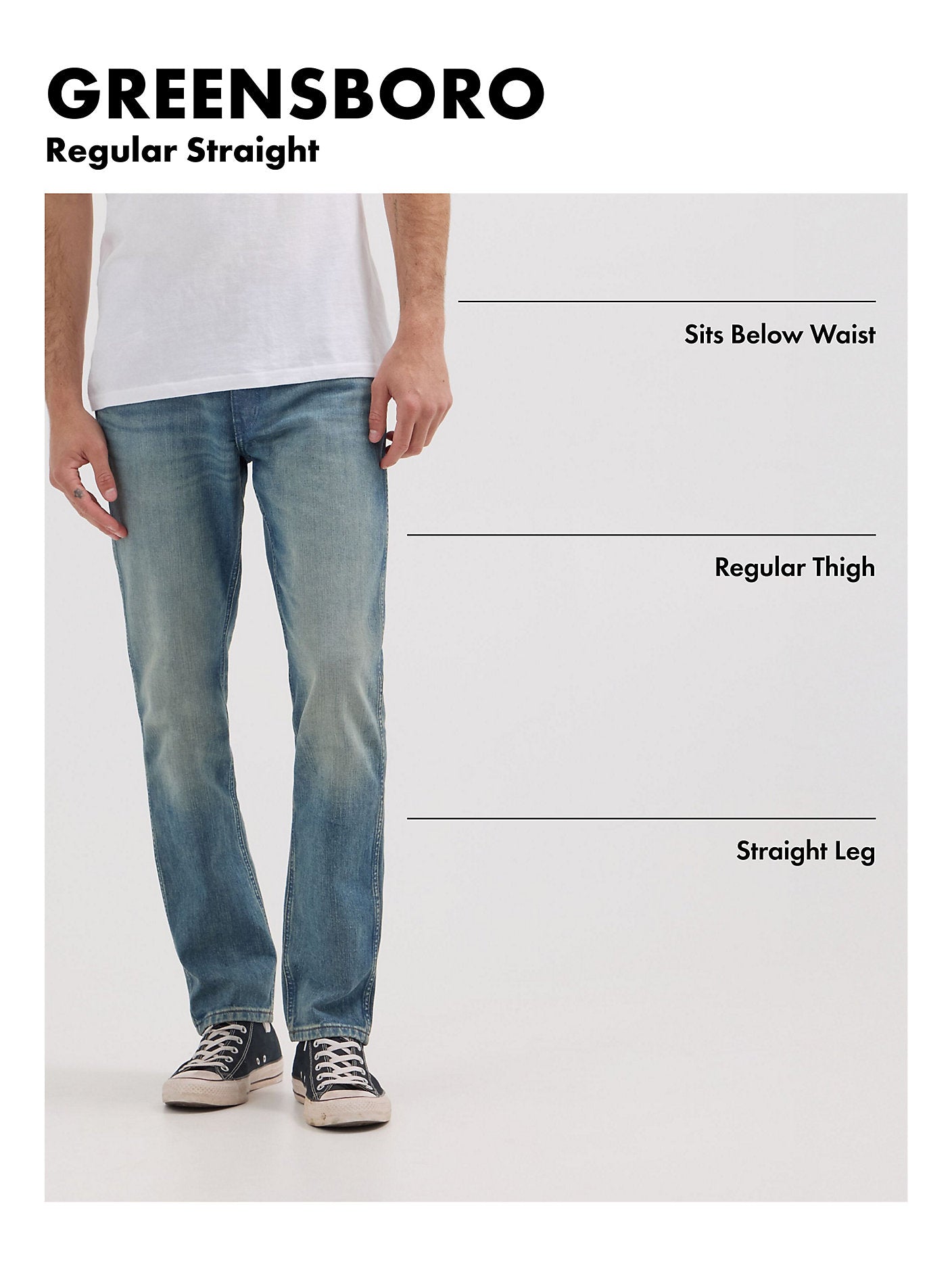 Wrangler Greensboro High Stretch Straight Leg Jean for Men - Comfortable Denim