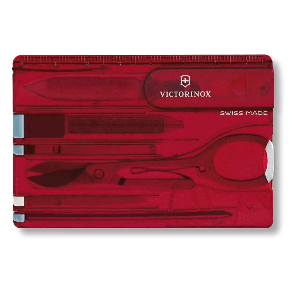 Victorinox Swiss Card Classic in red transparent