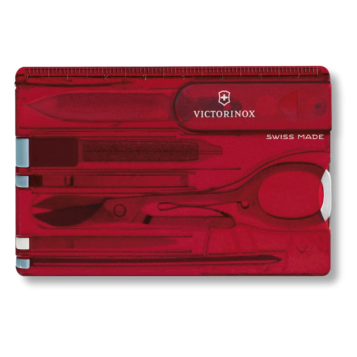 Victorinox Swiss Card Classic in red transparent