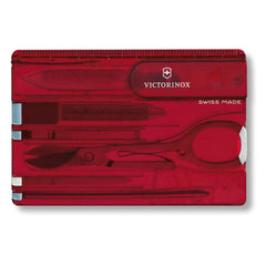 Victorinox Swiss Card Classic in red transparent