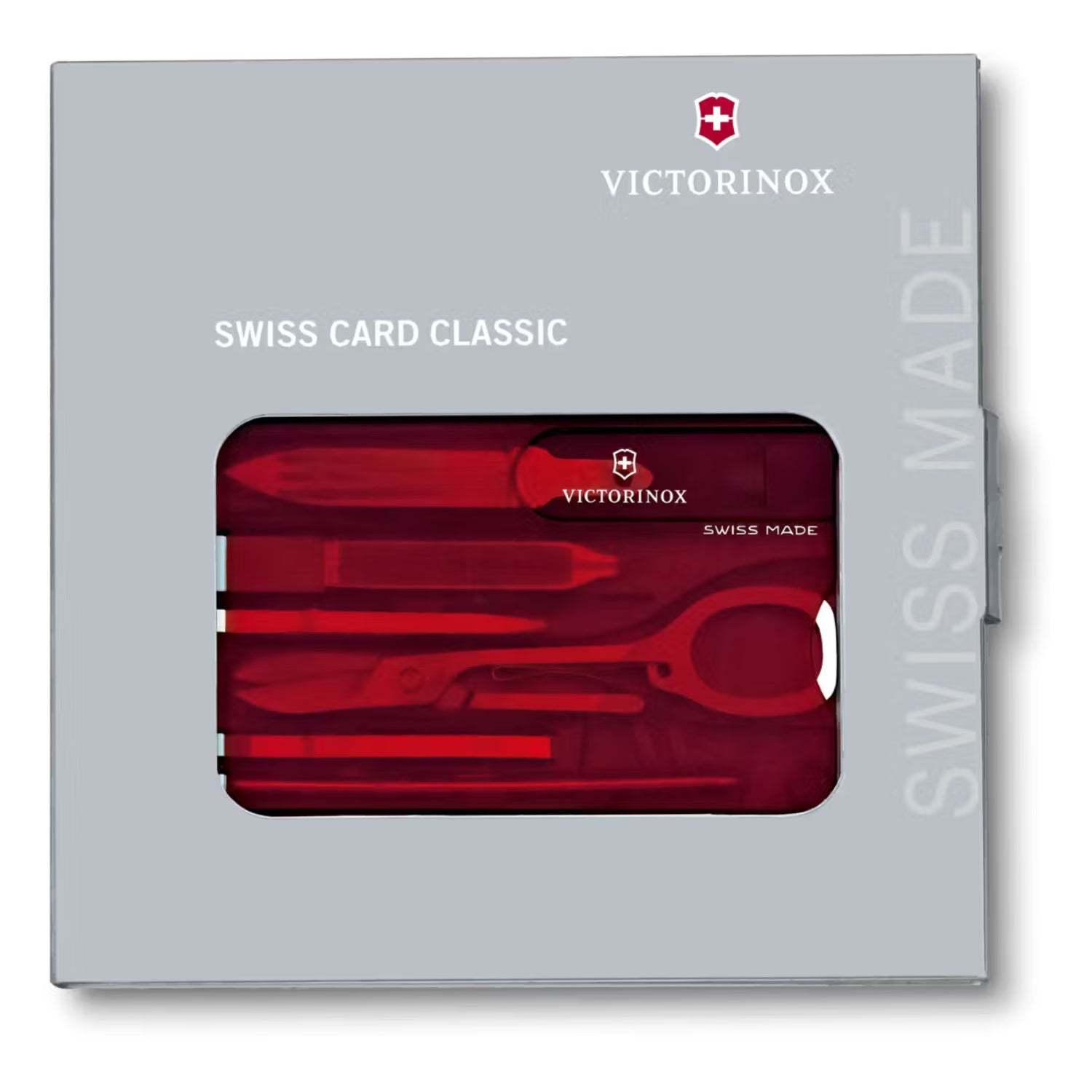 Victorinox Swiss Card Classic in red transparent