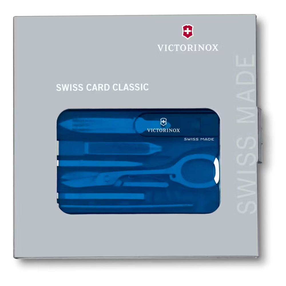Victorinox Swiss Card Classic in blue transparent