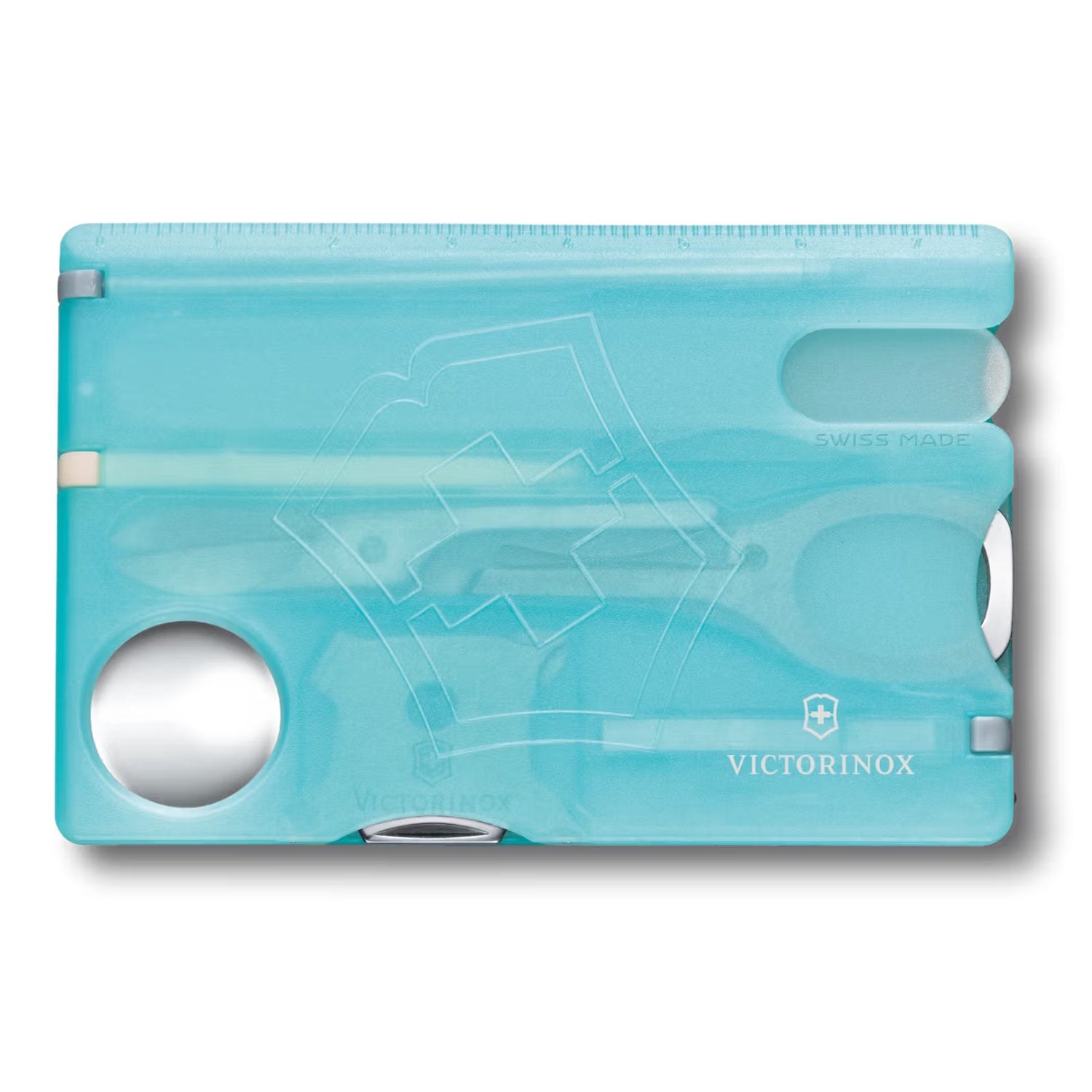 Victorinox Swiss Card Nailcare in ice blue translucent
