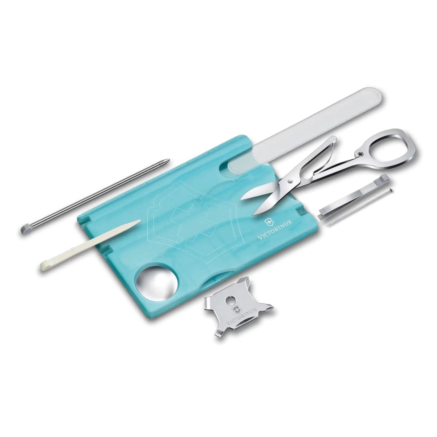 Victorinox Swiss Card Nailcare in ice blue translucent