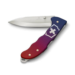 Victorinox Evoke Alox in Red Blue-Red & Silver | Swiss Made Folding Knife with 4 Functions
