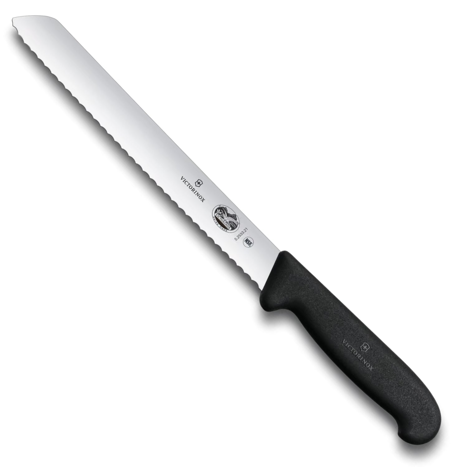 Victorinox Fibrox Bread Knife, 21 cm in Black  - 5.2533.21