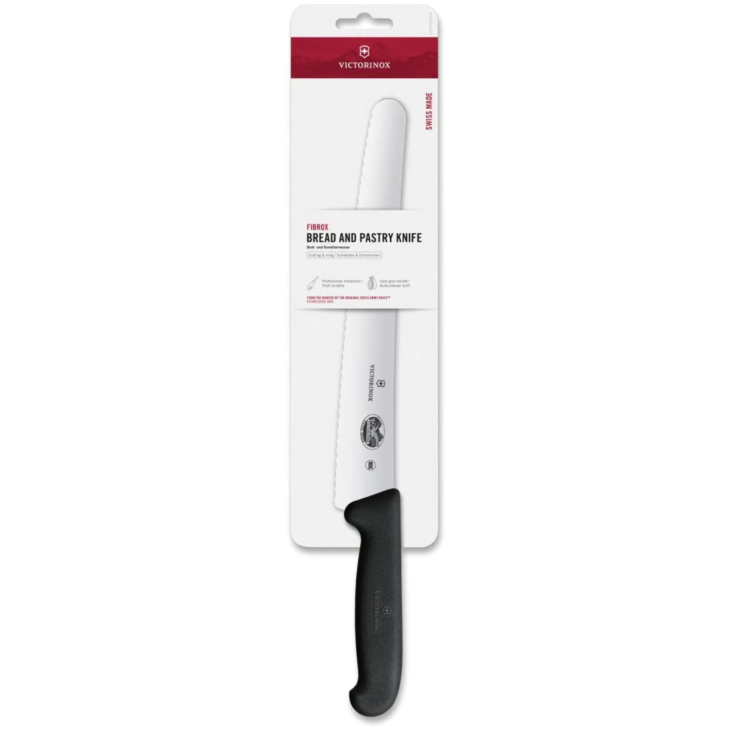 Victorinox Fibrox® Bread &amp; Pastry Knife, 10 in in Black  - 5.2933.26