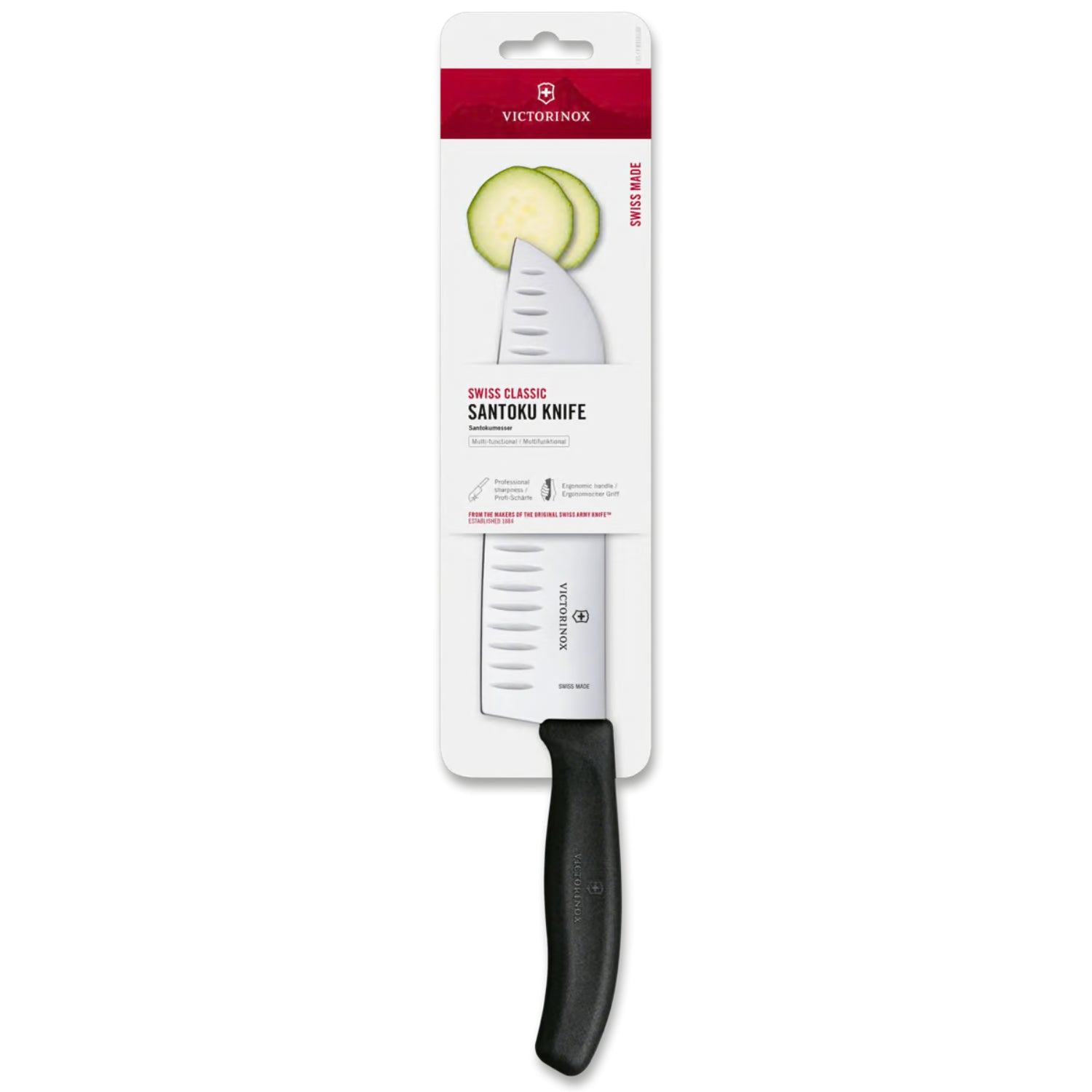 Victorinox Swiss Classic Santoku Knife 17 cm in Black - 6.8523.17B