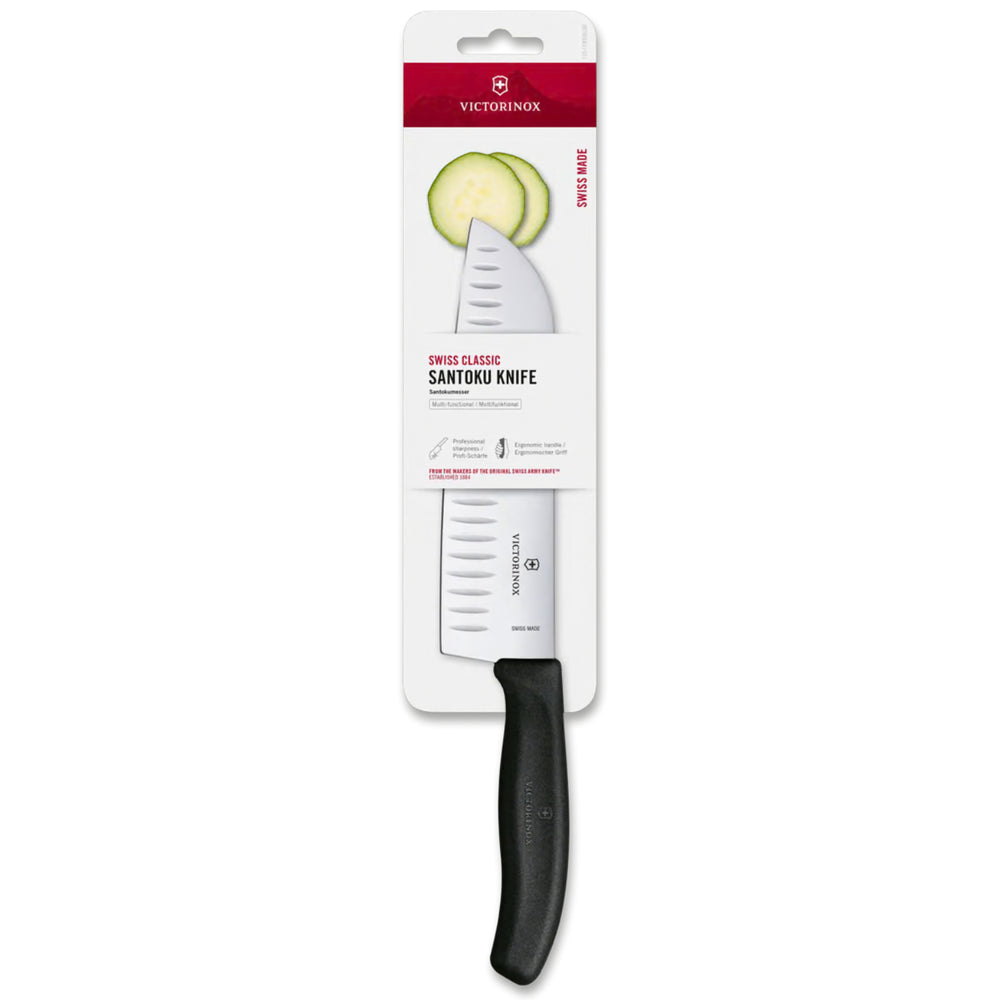 Victorinox Swiss Classic Santoku Knife 17 cm in Black - 6.8523.17B