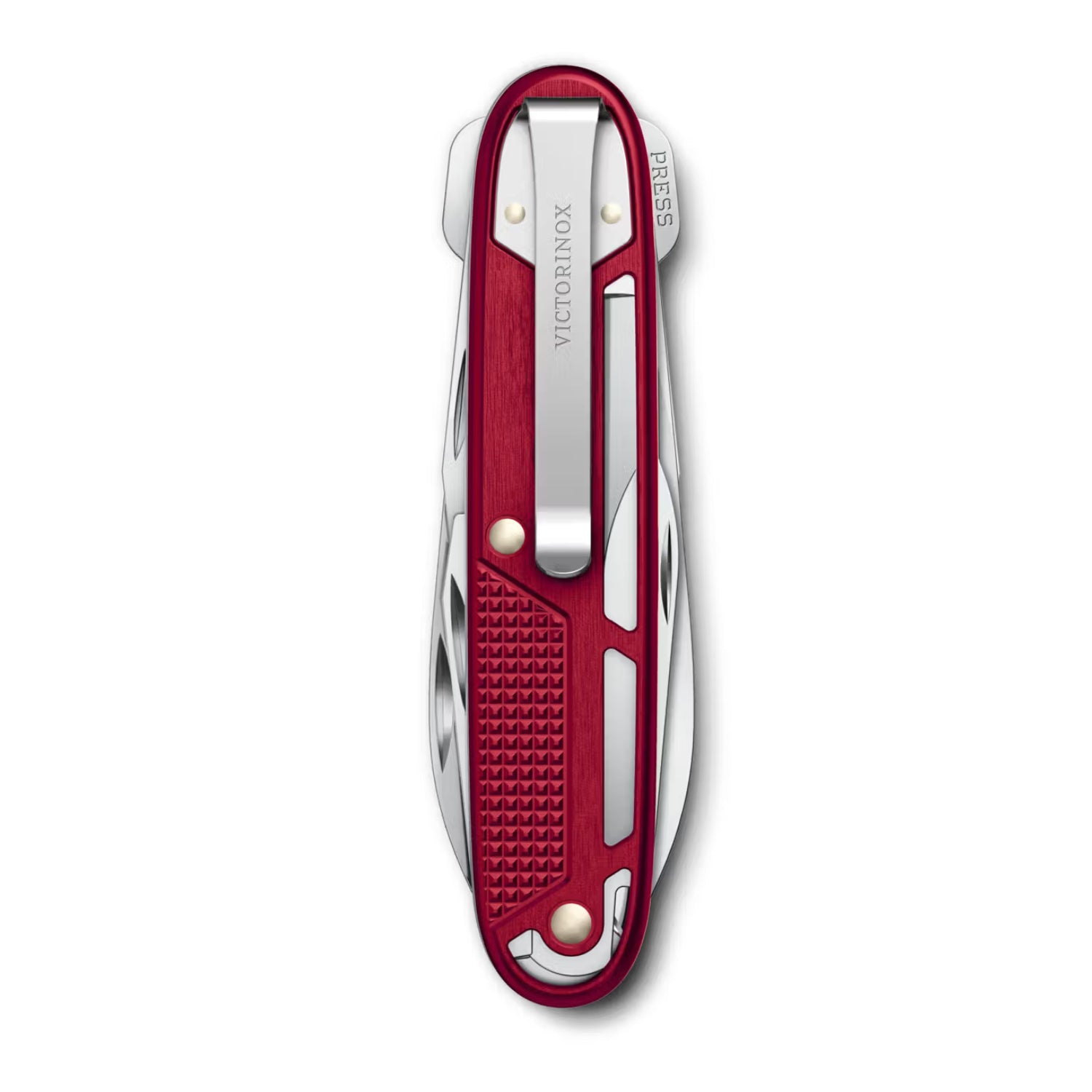 Victorinox Synergy Alox in Red Blue & Silver | Swiss Made Pocket Knife with 9 Functions