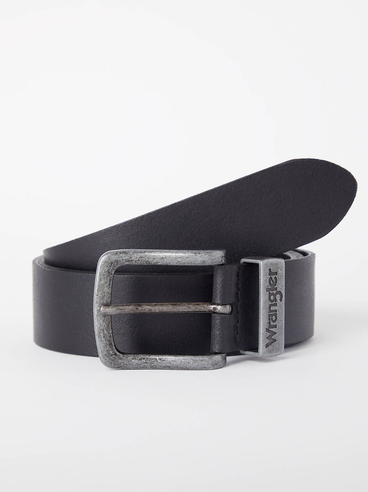 Wrangler Basic Metal Loop Leather Belt for men Black