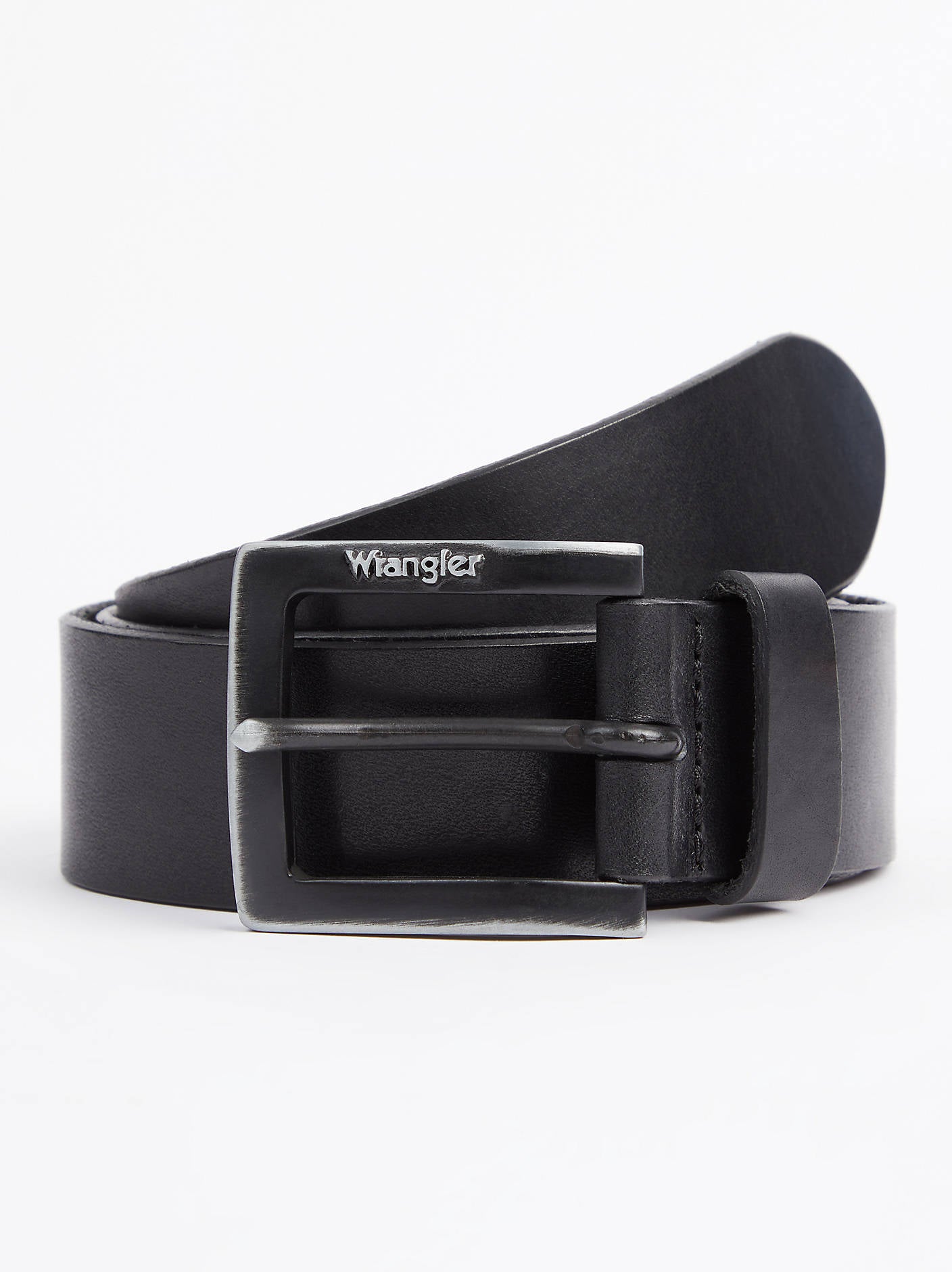 Wrangler Kabel Buckle Leather Belt Black