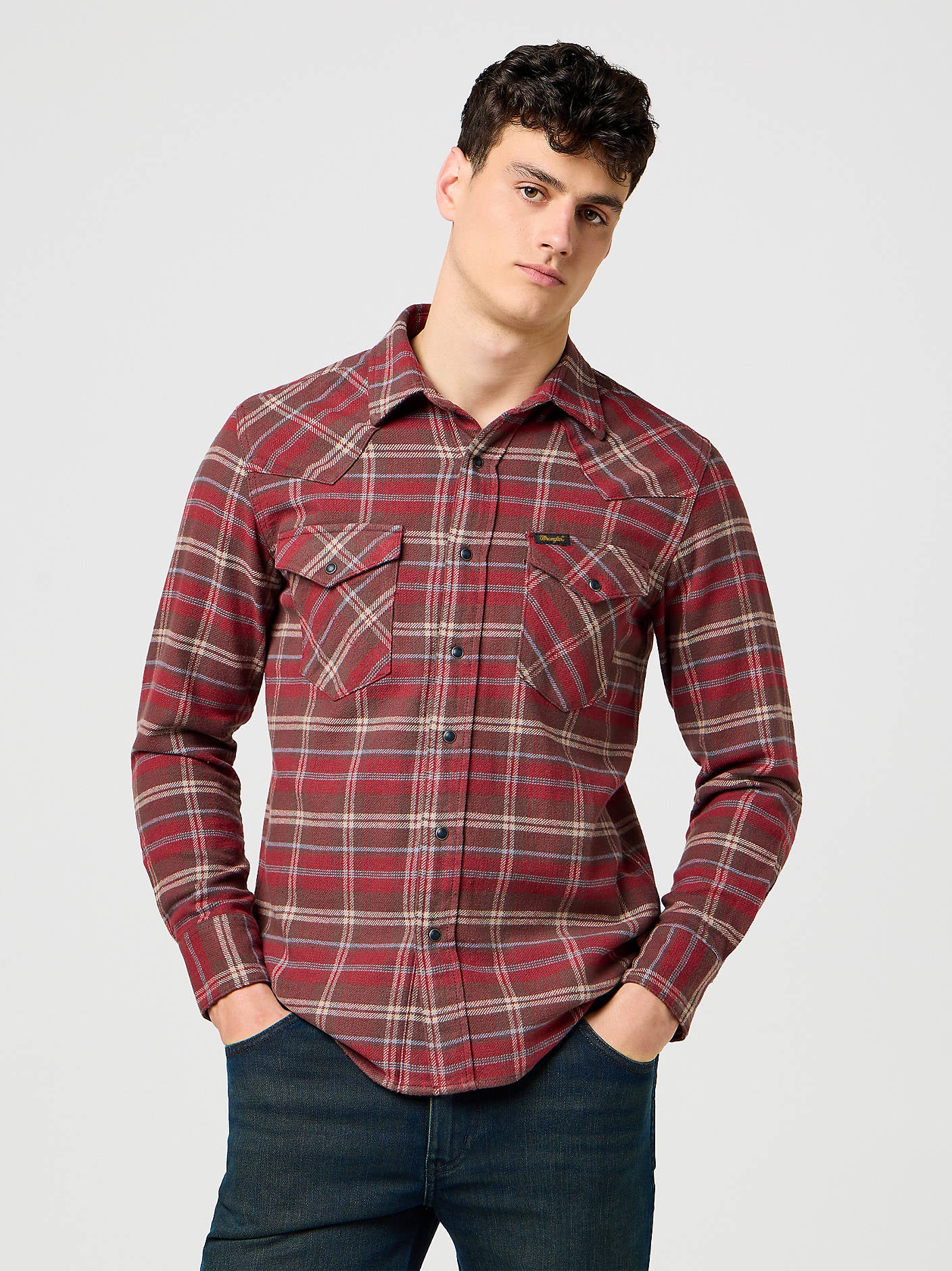 Wrangler Regular Western Shirt Ruby Wine