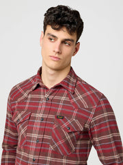 Wrangler Regular Western Shirt Ruby Wine