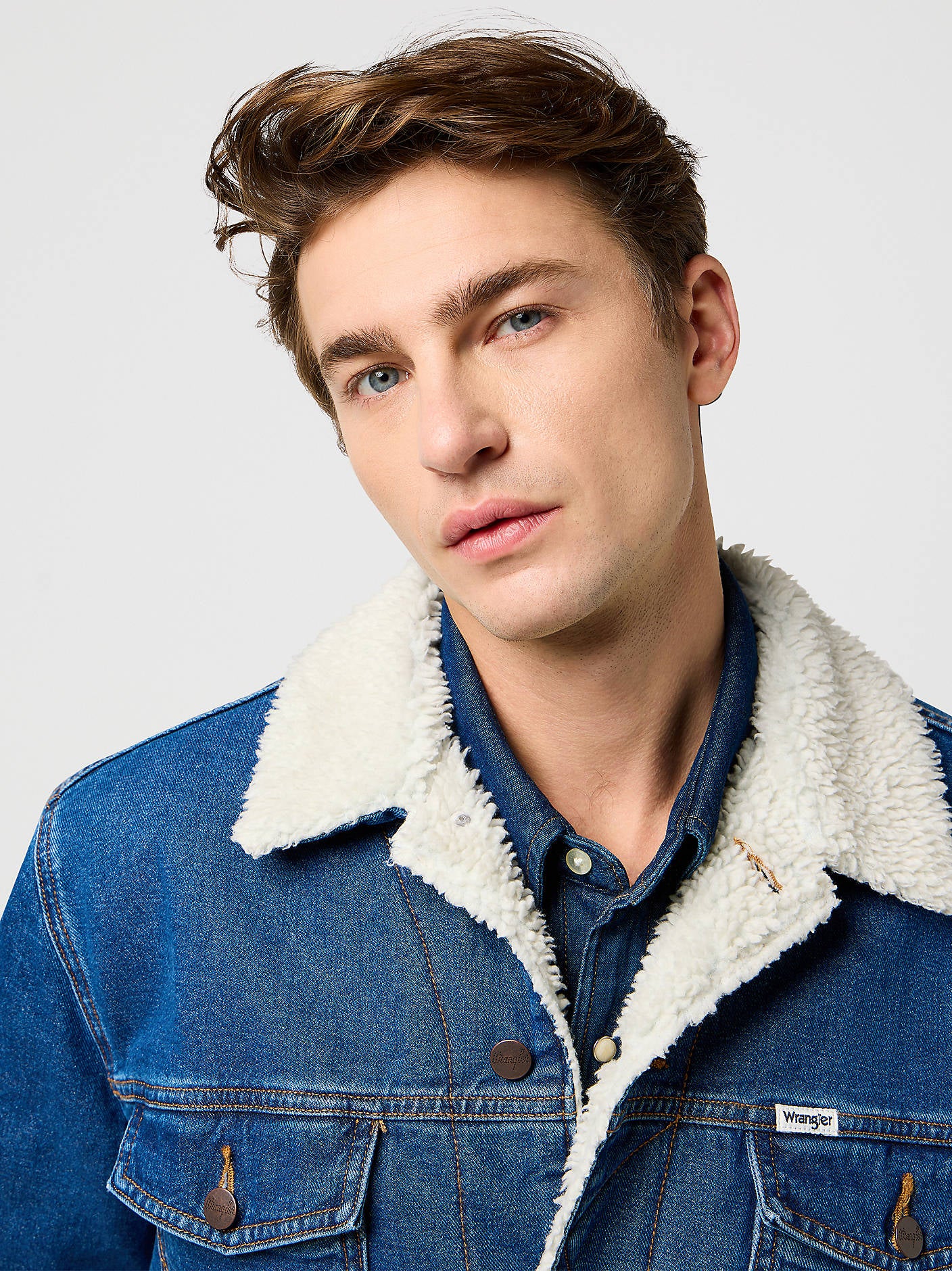 Wrangler Sherpa Classic Regular Jacket Mid Stone