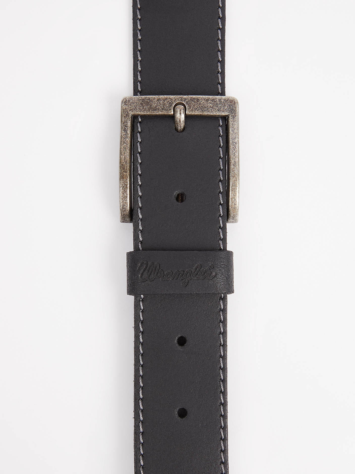 Wrangler Stitched Leather Belt for men Black